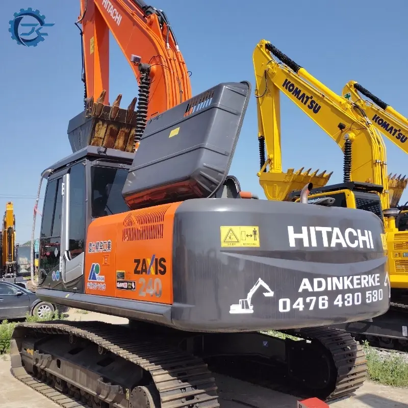 Stable Used Hitachi ZX240 Large Crawler Excavator Equipment Global Supply